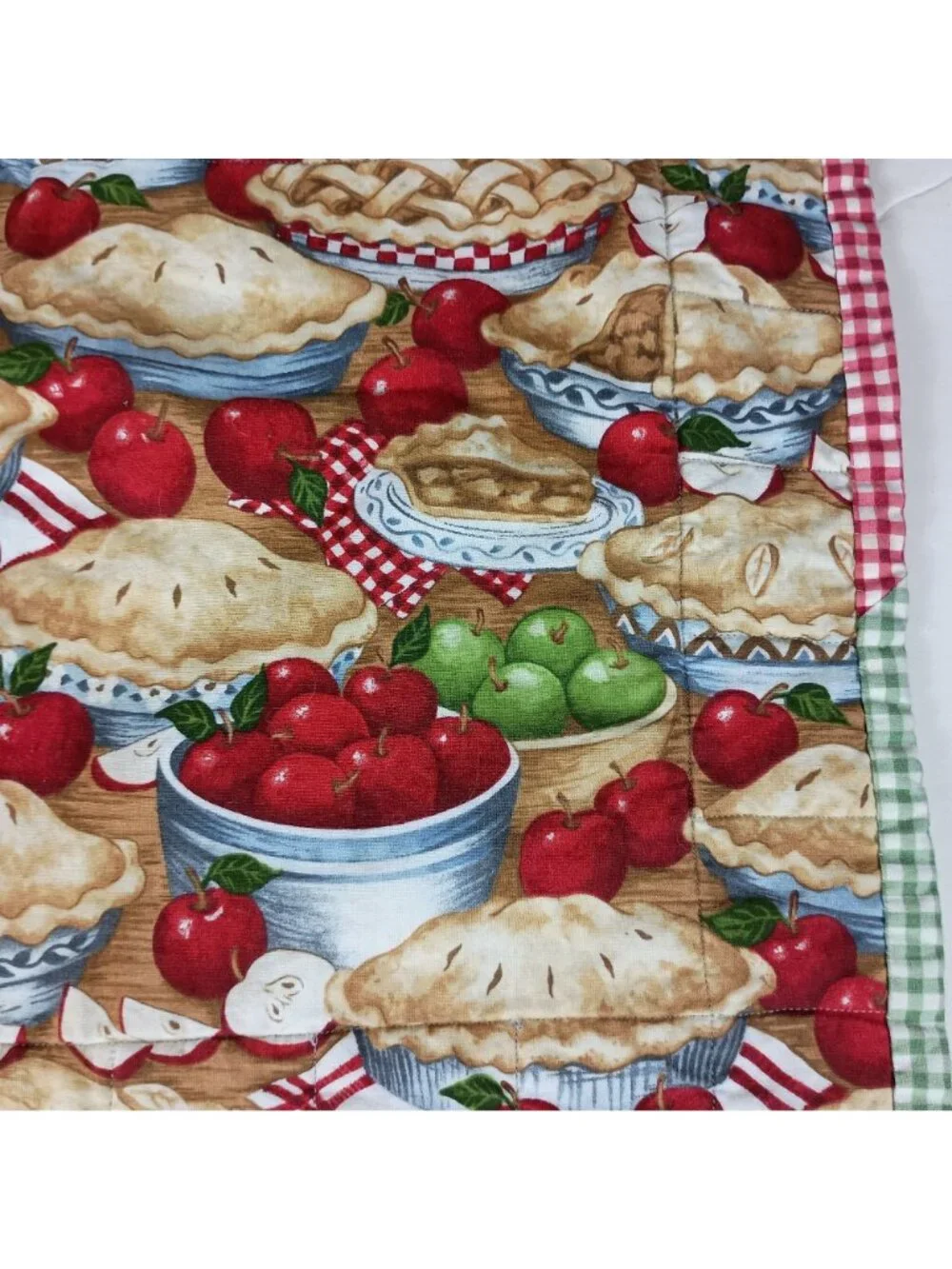 Handcrafted Quilted Patchwork Table Mat Placemat Apple Pie Fall Farmhouse Decor